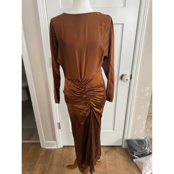 Women's Veronica Beard Long Sleeve Dress Brown Size 2 - Picture 2 of 10